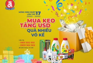 Chương trình mua keo tặng USD cực hấp dẫn tại keo dán Đức Anh